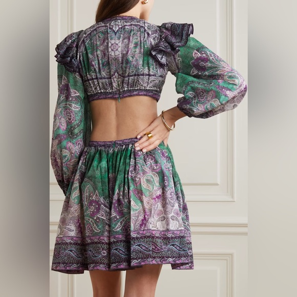 Zimmermann Paisley Cutout Anneke Mini Dress - Picture 7 of 11
